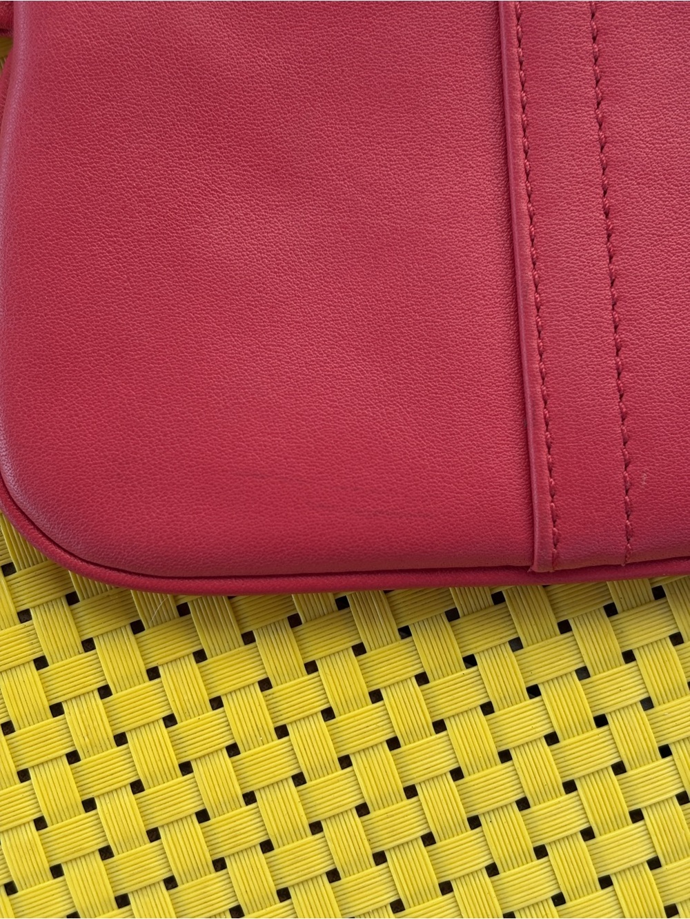 Coach Smooth Pink/Coral Leather Wristlet - Picture 7 of 8